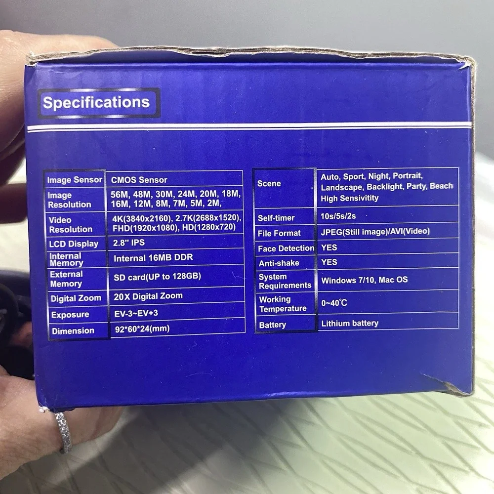 Focusify Digital Camera 4K Ultra HD‎ 56 MP with 32 GB SD Card - Ultimate Series